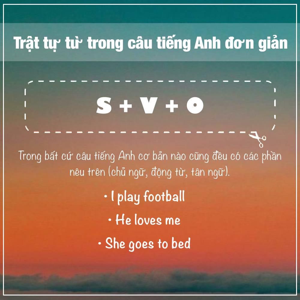 Trật tự từ cơ bản trong câu tiếng Anh
